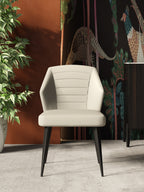 Upholstered Dining Chair with Stainless Steel Legs