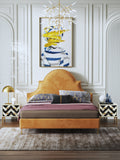Statement-Height Headboard Velvet Upholstered Bed