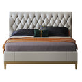 Mid-Height Microfiber Leather Upholstered Bed
