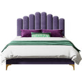 Tall-Back Upholstered Bed in Velvet