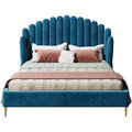 Statement-Height Velvet Upholstered Bed