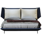 Low-Profile Upholstered Bed in Leather