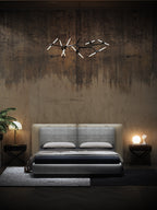 Foam-Cushioned Microfiber Leather Upholstered Bed