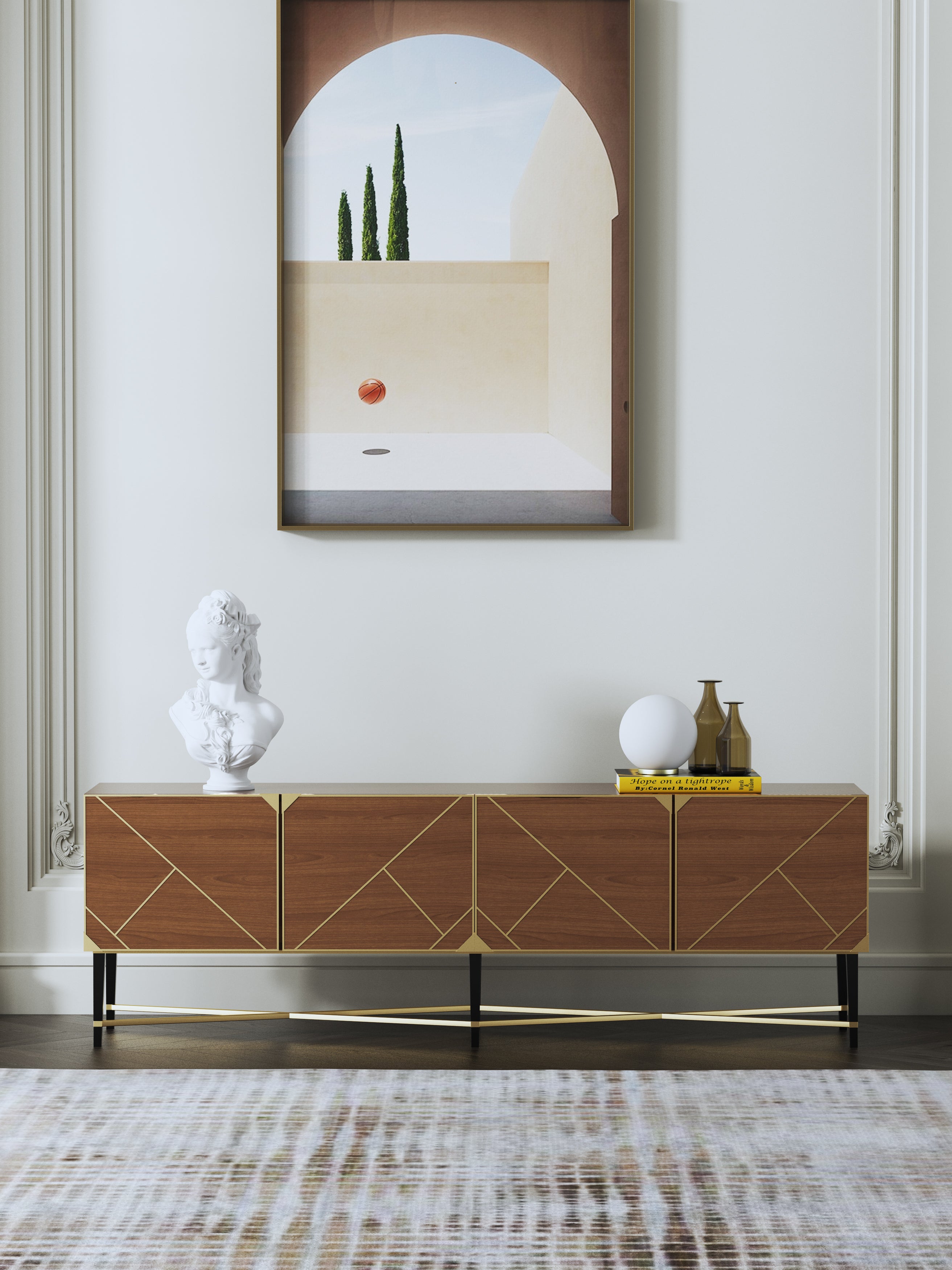 Titanium-Accented Media Console
