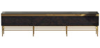 Ebony High-Gloss Media Console with Stainless Steel Hardware