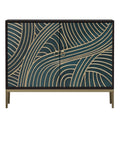 Black Walnut Sideboard with Stainless Steel Accents