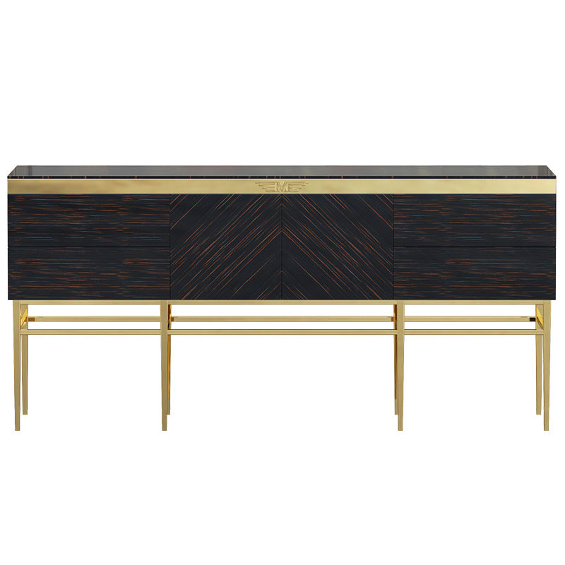 Ebony and Marble Sideboard