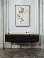 Ebony and Marble Sideboard