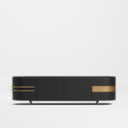 Stone-Top Media Console with Metal Frame