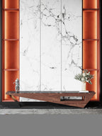 Walnut and Stone Low-Profile Media Console