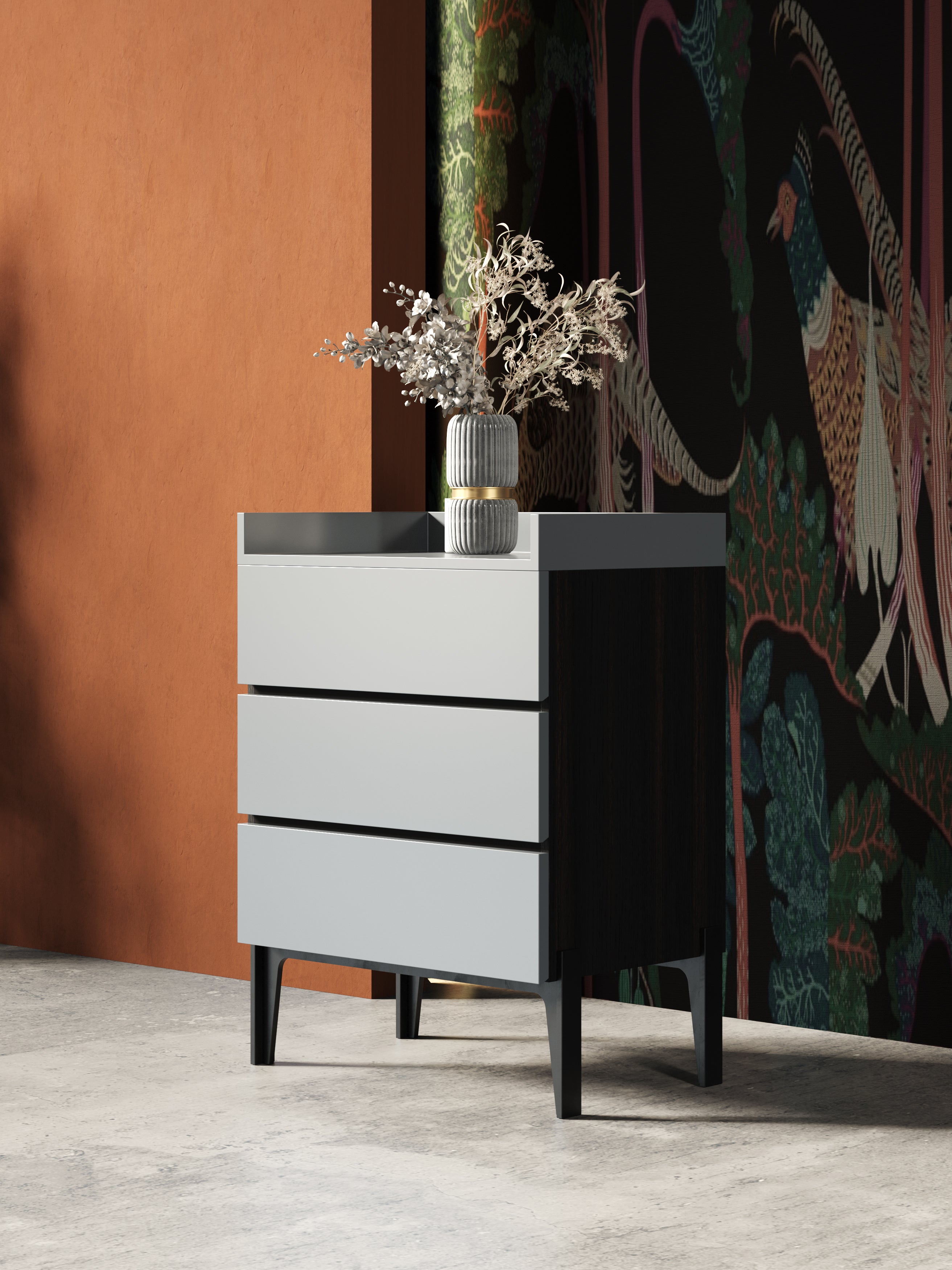 Oak and Rock-Plate Accent Chest