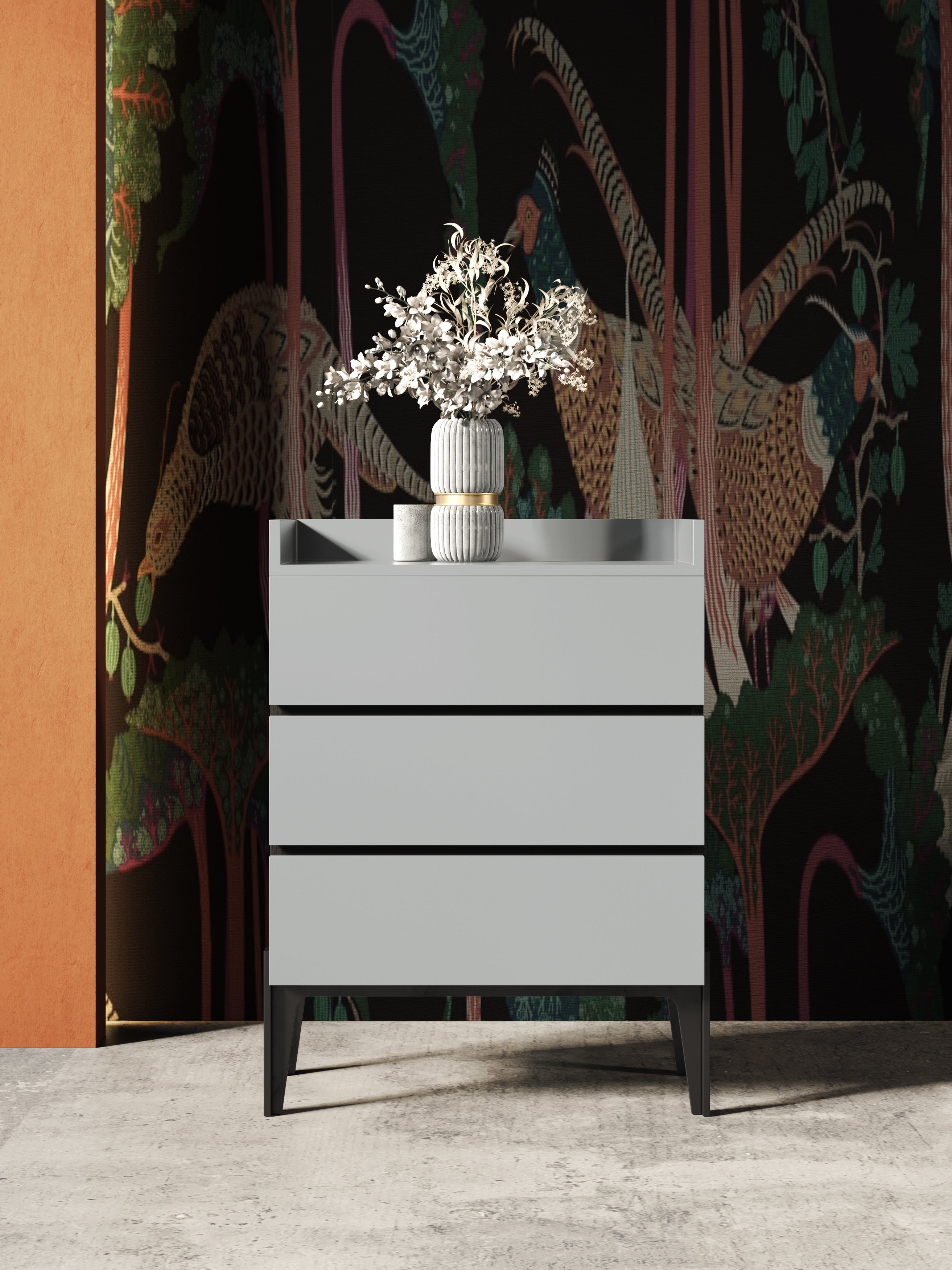 Oak and Rock-Plate Accent Chest