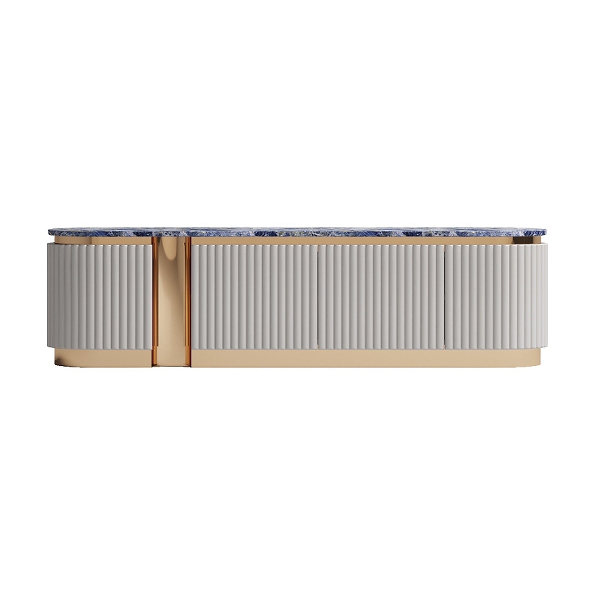 Contemporary Storage Sideboard with Vitrolite Top