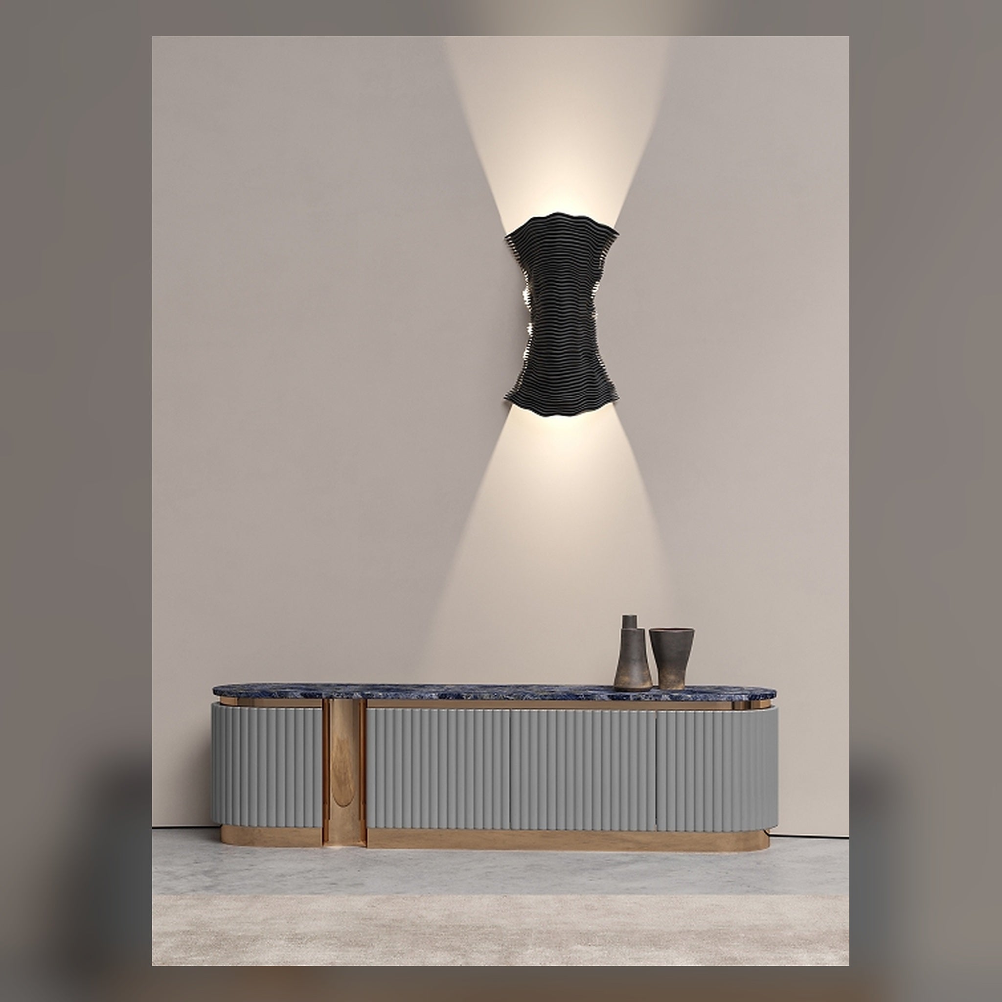 Contemporary Storage Sideboard with Vitrolite Top