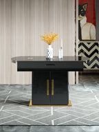 Stainless Steel And Induction Cooker Dining Table