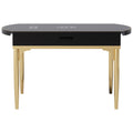 Tempered-Glass Dining Table with Stainless Steel Accents