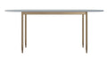 Marble And Stainless Steel Dining Table