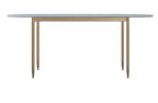 Marble And Stainless Steel Dining Table