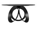 Vitrolite And Metal Dining Table