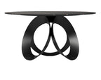 Vitrolite And Metal Dining Table