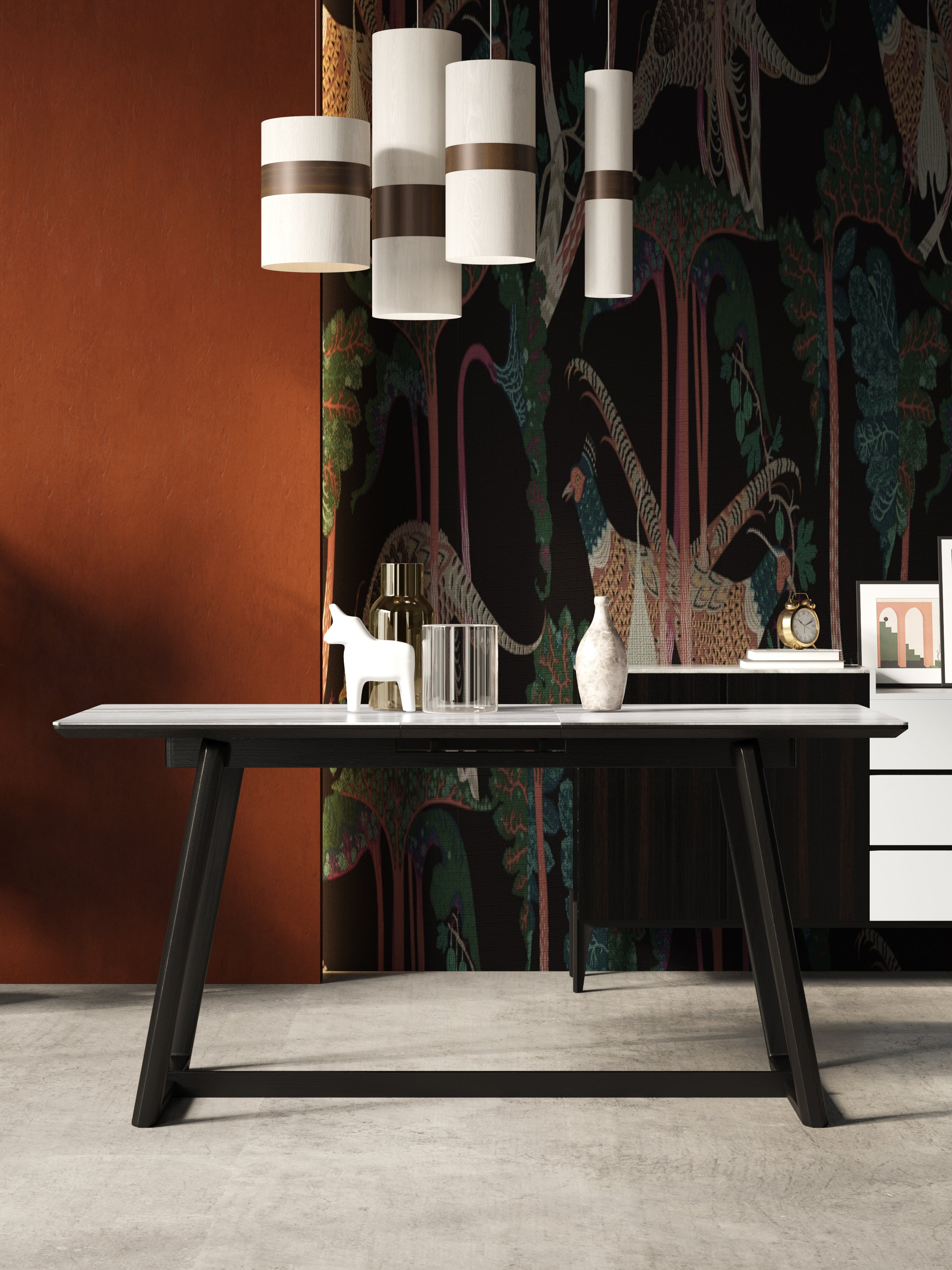 Lacquered Glass Office Desk