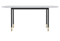 Vitrolite Stainless-Steel Wood Dining Table