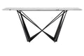 Marble And Stainless Steel Black Dining Table