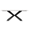 Marble Stainless-Steel Black Dining Table