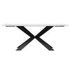 Marble Stainless-Steel Black Dining Table