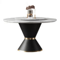 Marble Stainless-Steel Gold-Tone Dining Table