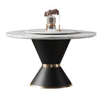 Marble Stainless-Steel Gold-Tone Dining Table