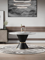 Marble Stainless-Steel Gold-Tone Dining Table