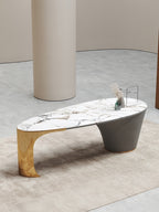 Marble and Rose Gold Executive Office Desk