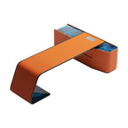 High-Gloss Burl Veneer Office Desk