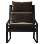 Upholstered Accent Chair with Metal Accents