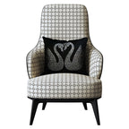 Upholstered Accent Chair with Metal Accents