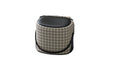 Upholstered Footstool with Metal Base