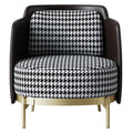 Upholstered Accent Chair with Metal Accents