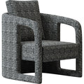 Upholstered Accent Chair with Metal Accents