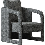 Upholstered Accent Chair with Metal Accents