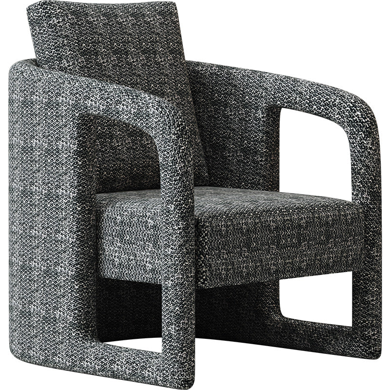 Upholstered Accent Chair with Metal Accents
