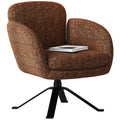 Upholstered Accent Chair with Metal Accents
