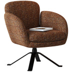 Upholstered Accent Chair with Metal Accents