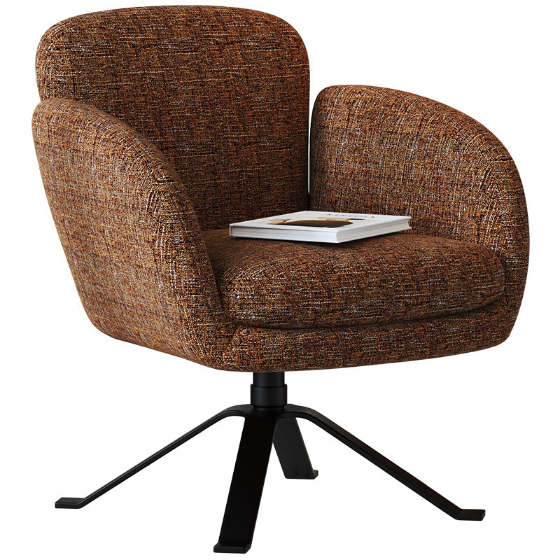 Upholstered Accent Chair with Metal Accents