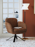 Upholstered Accent Chair with Metal Accents