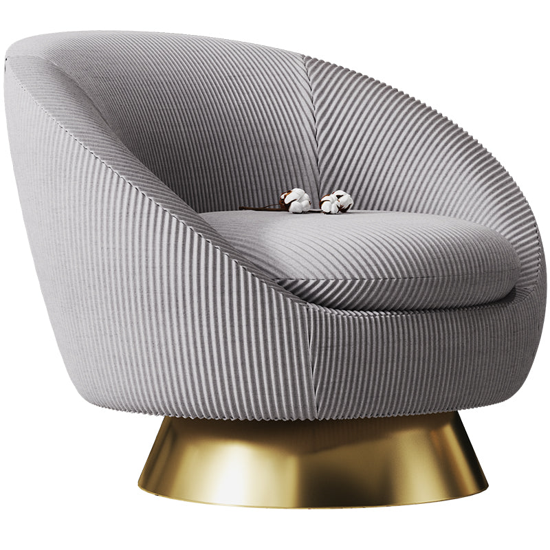 Leather Accent Chair with Metal Accents