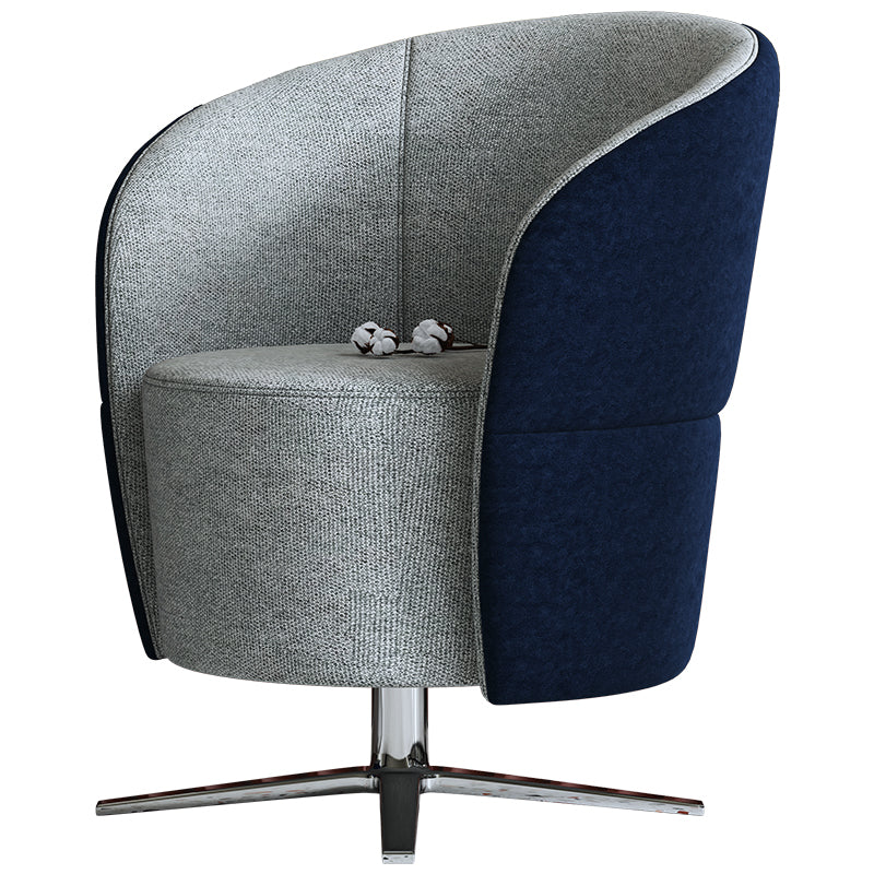 Upholstered Accent Chair with Metal Accents