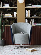 Upholstered Accent Chair with Metal Accents