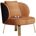 Upholstered Accent Chair with Metal Accents