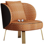 Upholstered Accent Chair with Metal Accents